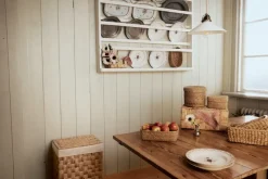 Cesta de ropa Lily rectangular, 2 piezas, Natural