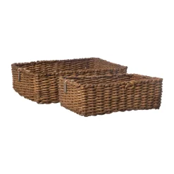 Cesta Ernst 2 piezas, Marrón oscuro