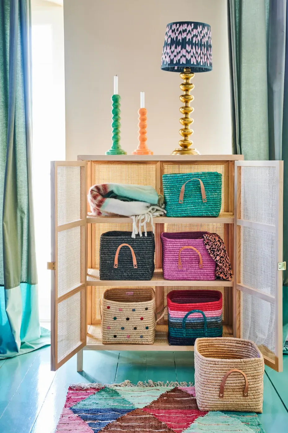 Cesta Rice rafia, Natural