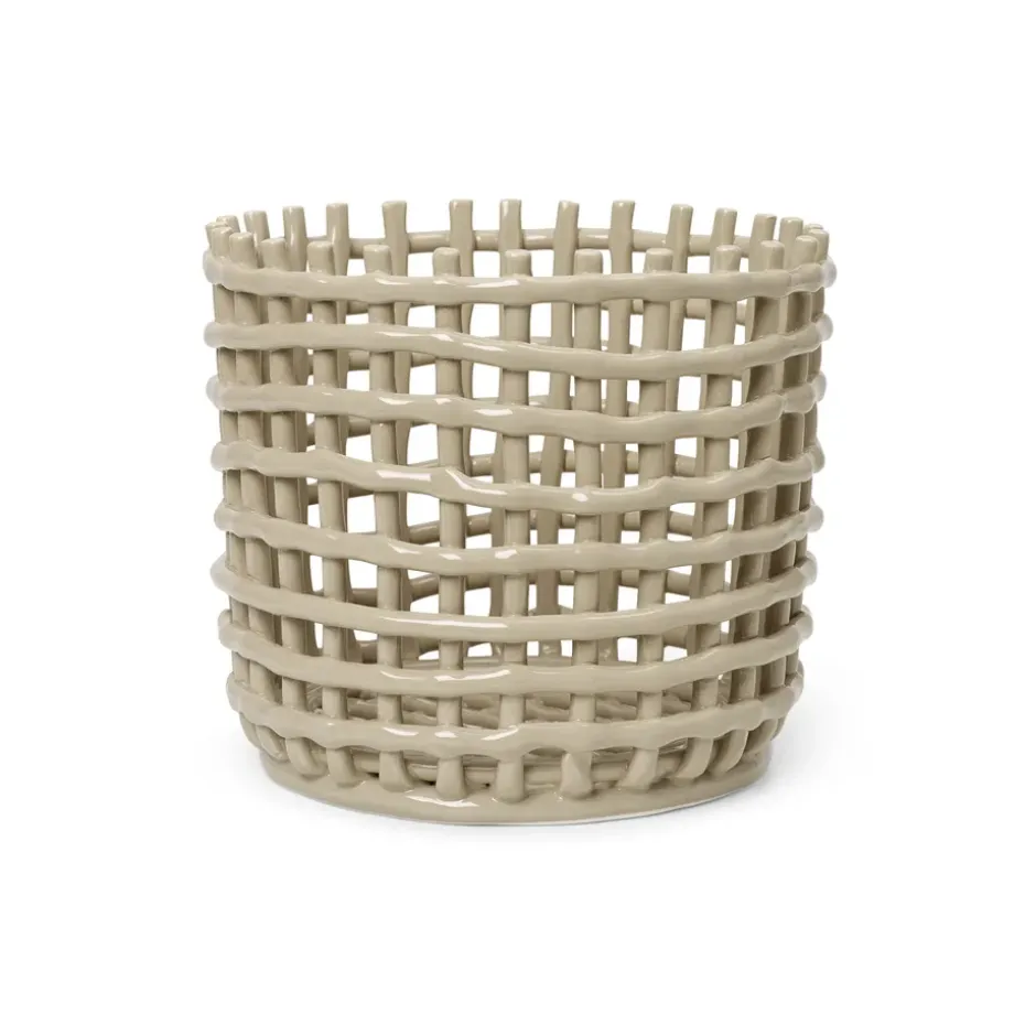 Cesta trenzada Ceramic Ø23,5 cm, Cashmere