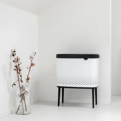 Cesto de la ropa Bo 60 L, blanco