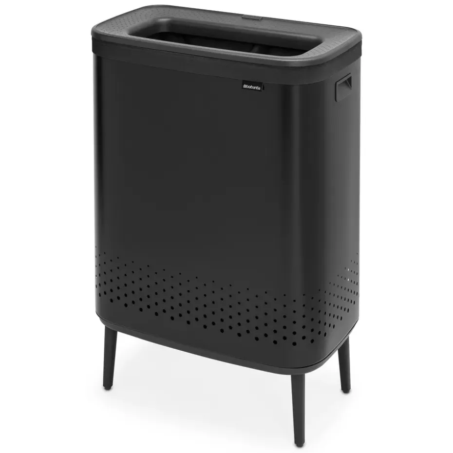 Cesto de la ropa Bo high 2x45 L, negro mate