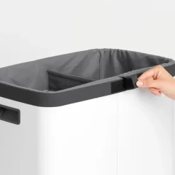 Cesto de la ropa Bo high 2x45 L, blanco
