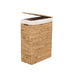 Cesto de la ropa Lily, Natural, jacinto de agua, trenzado