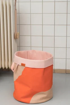 Cesto de lavandería Nova Arte 40x40x50 cm, Latte-orange