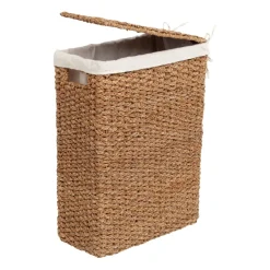 Cesto de ropa trenzado Esther crudo, 58 cm