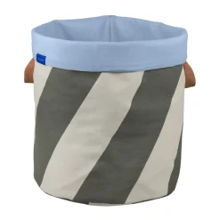 Cesto para la colada Diagonal Ø40x50 cm, Dark olive-sand