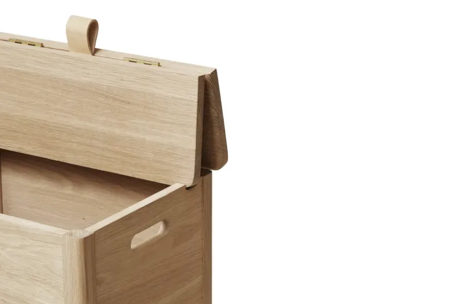 Cesto para ropa A Line, Roble blanco