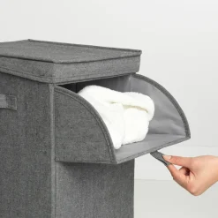Cesto ropa sucia apilable Brabantia 35L, gris oscuro