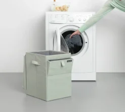 Cesto ropa sucia apilable Brabantia 35L, verde