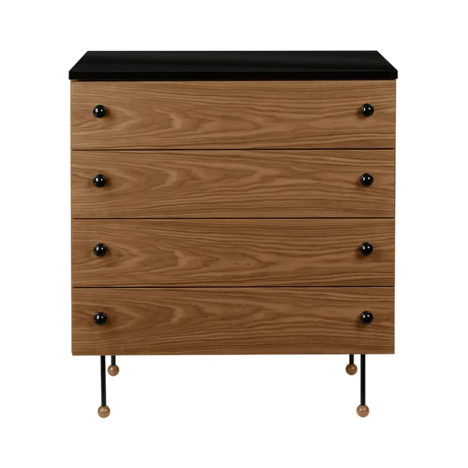Cómoda 62 Dresser, American walnut, 4 cajones