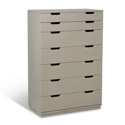 Cómoda Aoko de 7 cajones, Beige