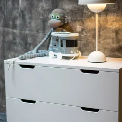 Cómoda Aoko de 4 cajones, Lacado blanco