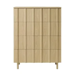Cómoda Rib dresser 4 cajones, Oak