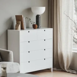 Cómoda Square 2+3 cajones, Blanco