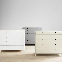 Cómoda Square 5 cajones, Gris