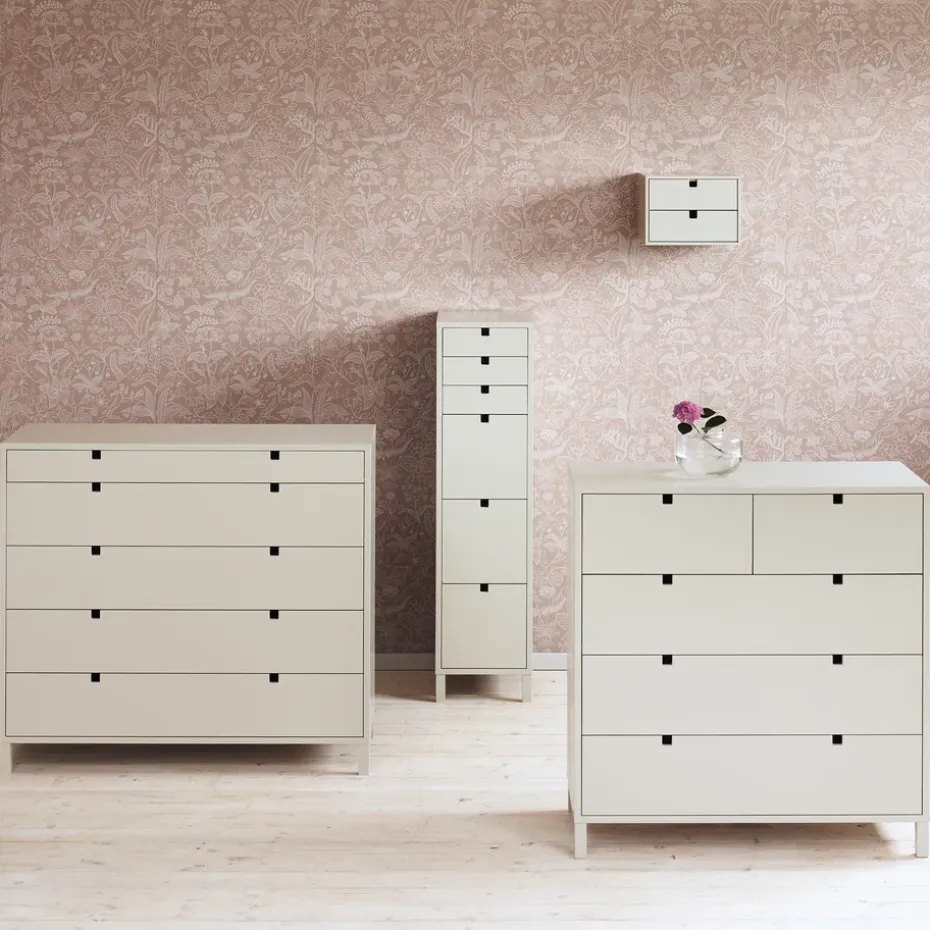 Cómoda Square estrecha 6 cajones, Sand