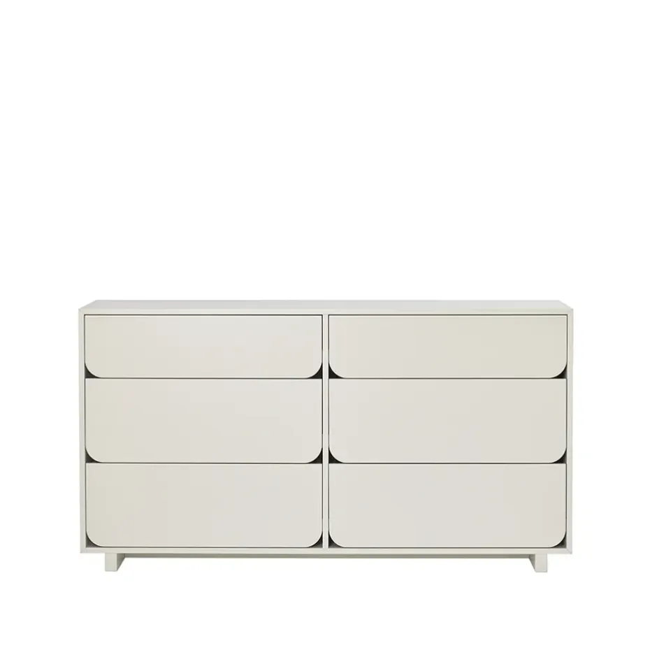 Cómoda Vidja doble, Sand, 6 cajones