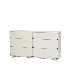 Cómoda Vidja doble, Sand, 6 cajones