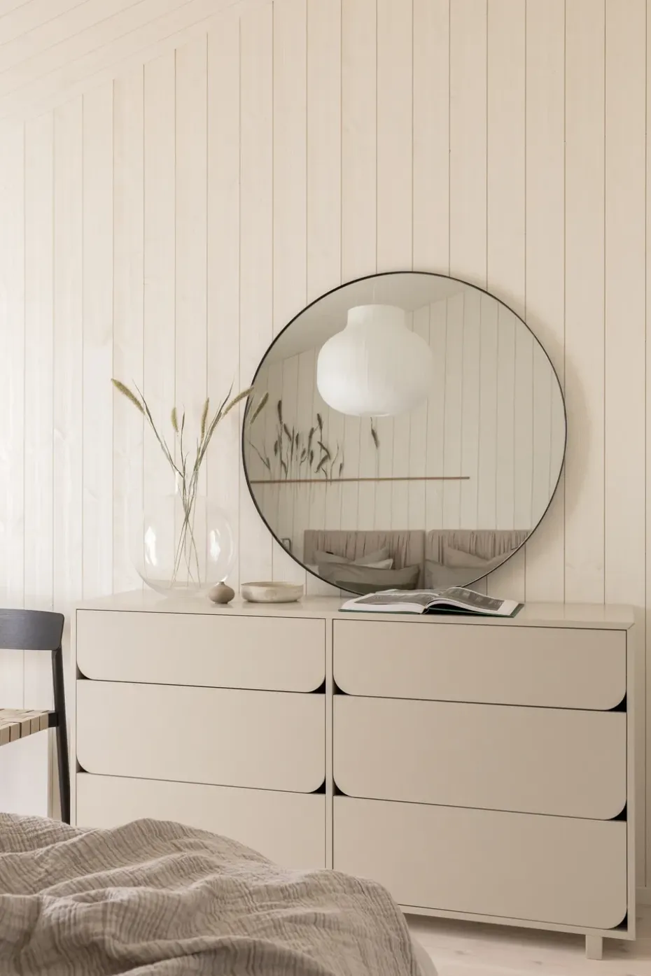 Cómoda Vidja doble, Sand, 6 cajones