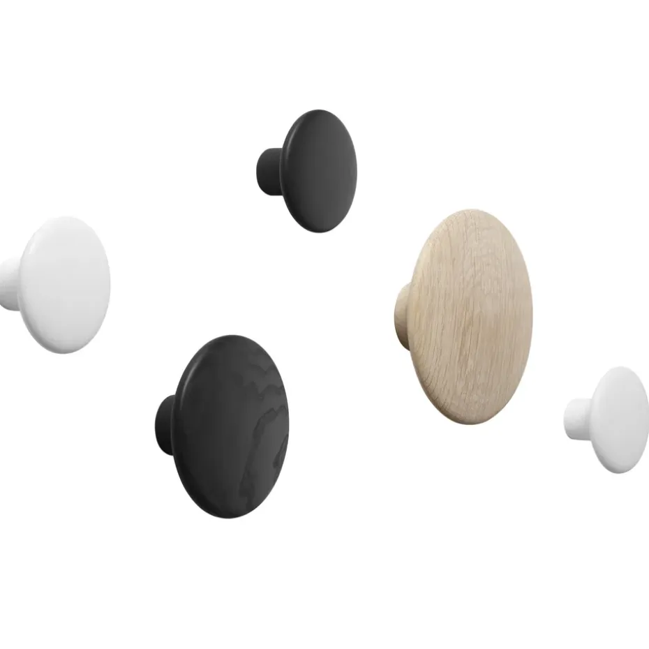 Colgador de pared The Dots, grande, roble