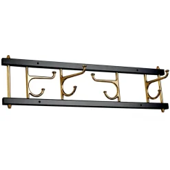 Colgador Dekorativ de 4 ganchos Maxi 4, negro-latón