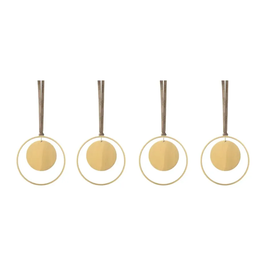 Colgante de navidad KITAI 8,5 cm 4 unidades, Circle