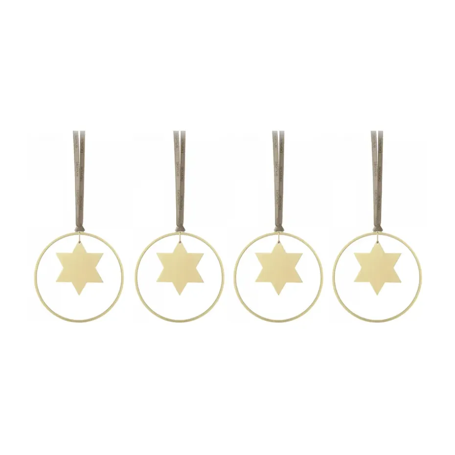 Colgante de navidad KITAI 8,5 cm 4 unidades, Stars