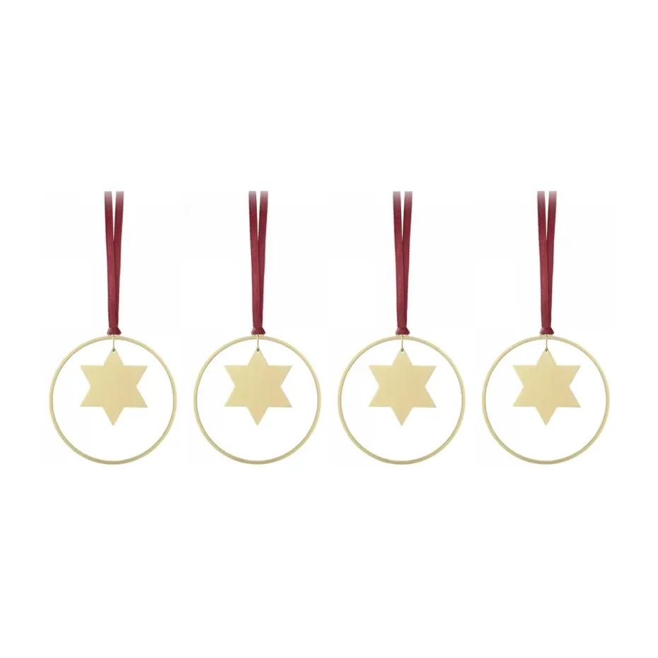 Colgante de navidad KITAI 8,5 cm 4 unidades, Stars