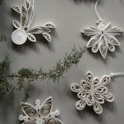 Colgante de navidad Paper Angel, blanco