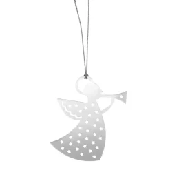 Colgante de Navidad Pluto metal, ángel, color plata