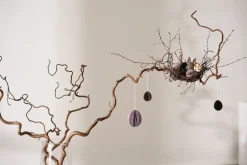 Colgante de Pascua Ovoid papel small 4 cm, White