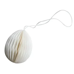 Colgante de pascua Ovoid papel 7 cm, White
