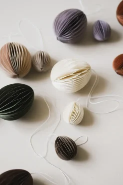 Colgante de pascua Ovoid papel 7 cm, Sand