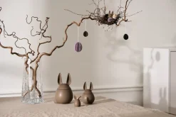 Colgante de Pascua Ovoid papel small 4 cm, Brown