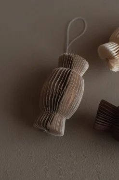 Colgante navideño Paper candy, Beige