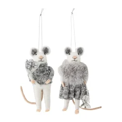 Colgantes de Navidad Peo 2 unidades, Blanco-gris