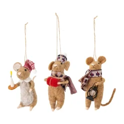 Colgantes de Navidad Peo 3 unidades, Marrón