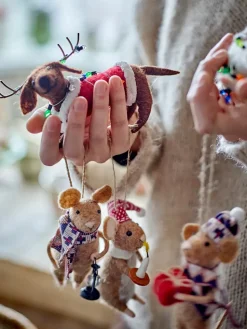 Colgantes de Navidad Peo 3 unidades, Marrón