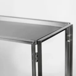 Consola Foldable 124×60 cm, Acero inoxidable cepillado