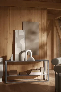 Consola Foldable 124×60 cm, Acero inoxidable cepillado