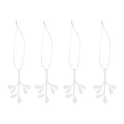 Cooee colgantes de Navidad de acero inoxidable, paquete de 4, Muérdago