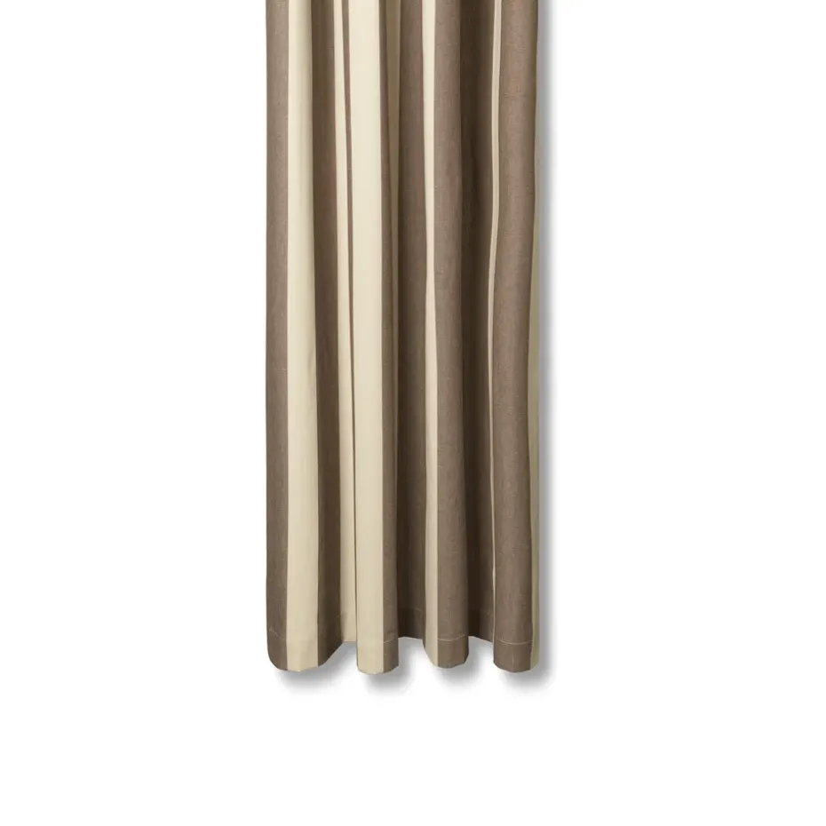 Cortina de baño Chambray, Carob brown-parchment