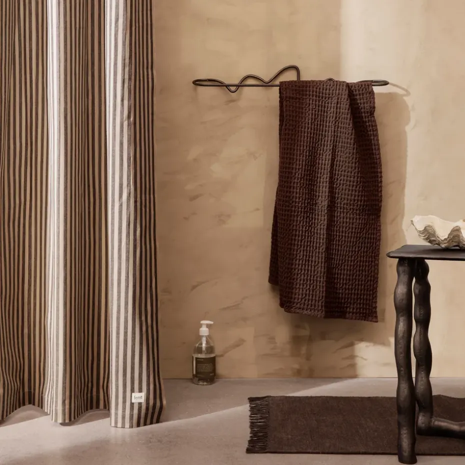 Cortina de baño Chambray, Sand-black