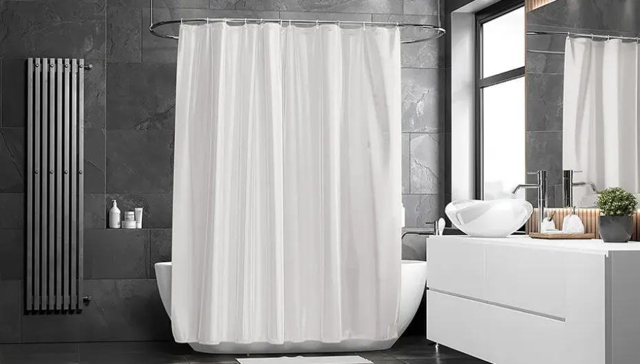 Cortina de baño Match 200x240 cm (extra alta), blanco