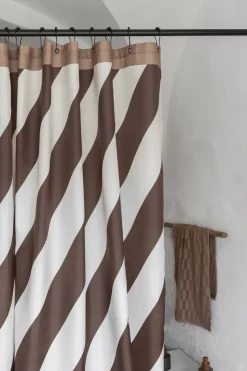 Cortina de ducha Diagonal 150x200 cm, Chocolate