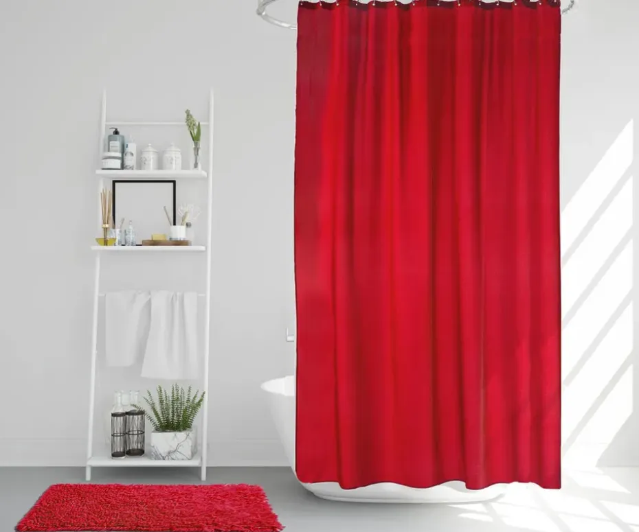 Cortina de ducha Match 200 x 240 cm, extra alto (rojo)