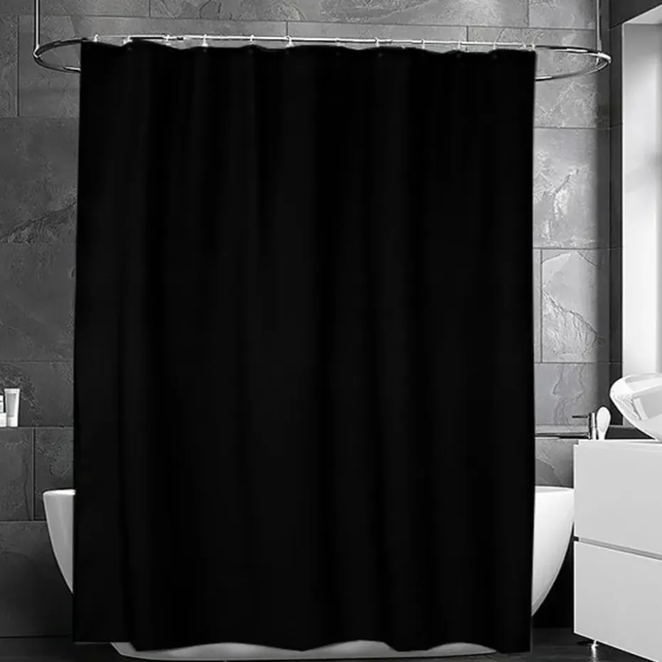 Cortina de ducha Match 200 x 240 cm, extra alta (negro)