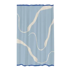 Cortina de ducha Nova Arte 150x200 cm, Light blue-off-white