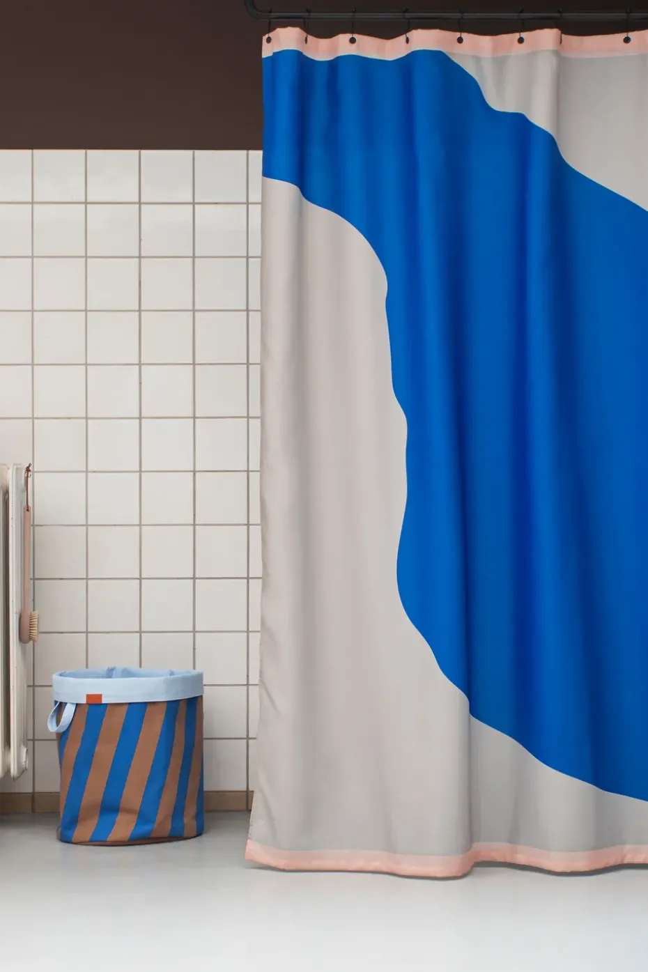 Cortina de ducha Nova Arte 150x200 cm, Light grey-cobalt